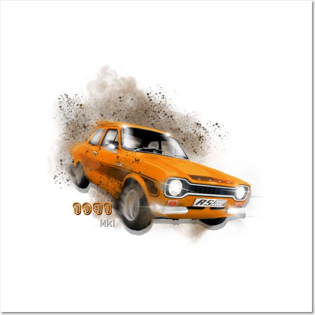 1971 Escort MK1 Rally Car Wall Art by MotorManiac